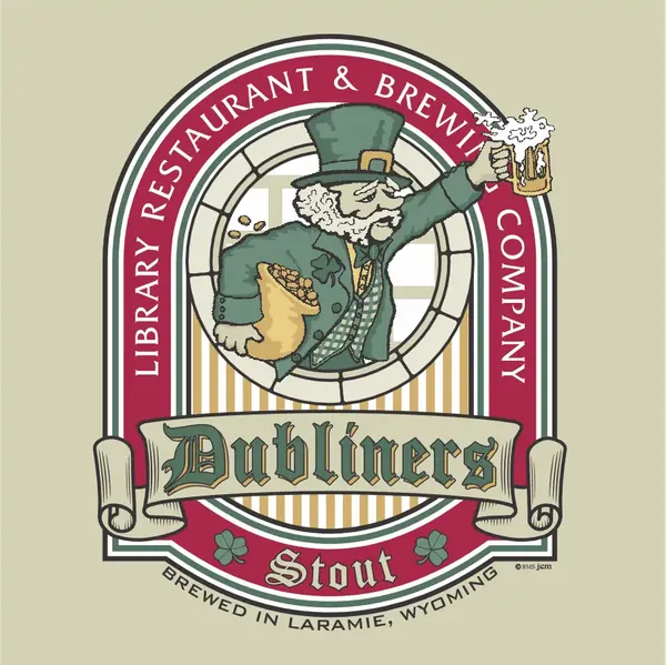 Dubliners Stout design for The Library Restaurant and Brewing Company