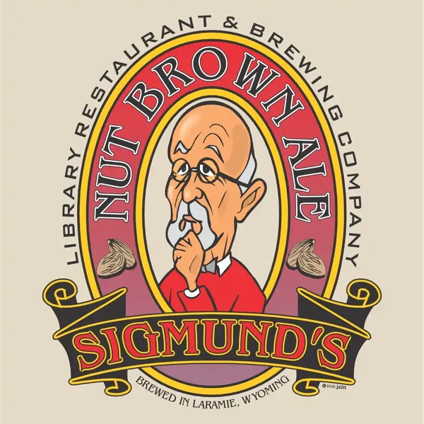 Sigmund's Nut Brown Ale design for The Library Restaurant and Brewing Company
