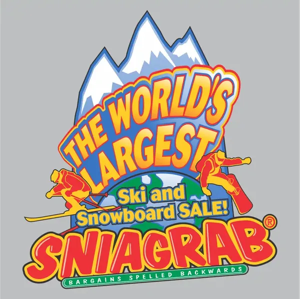 Sniagrab, the World's Largest Ski and Snowboard Sale, design