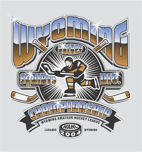 Wyoming Amateur Hockey League squirt division championship design, 2004